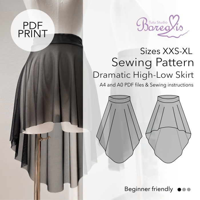 SEWING PATTERN | Dramatic High-Low Skirt